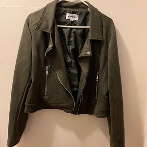Olive Green Suede Jacket